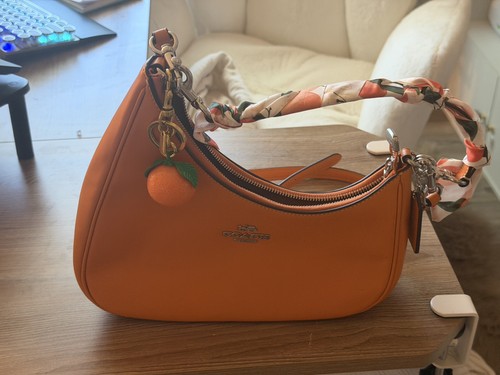 New COACH Twisted Teri Shoulder Bag 2way Bag Orange CBI01 outlet New from JPN