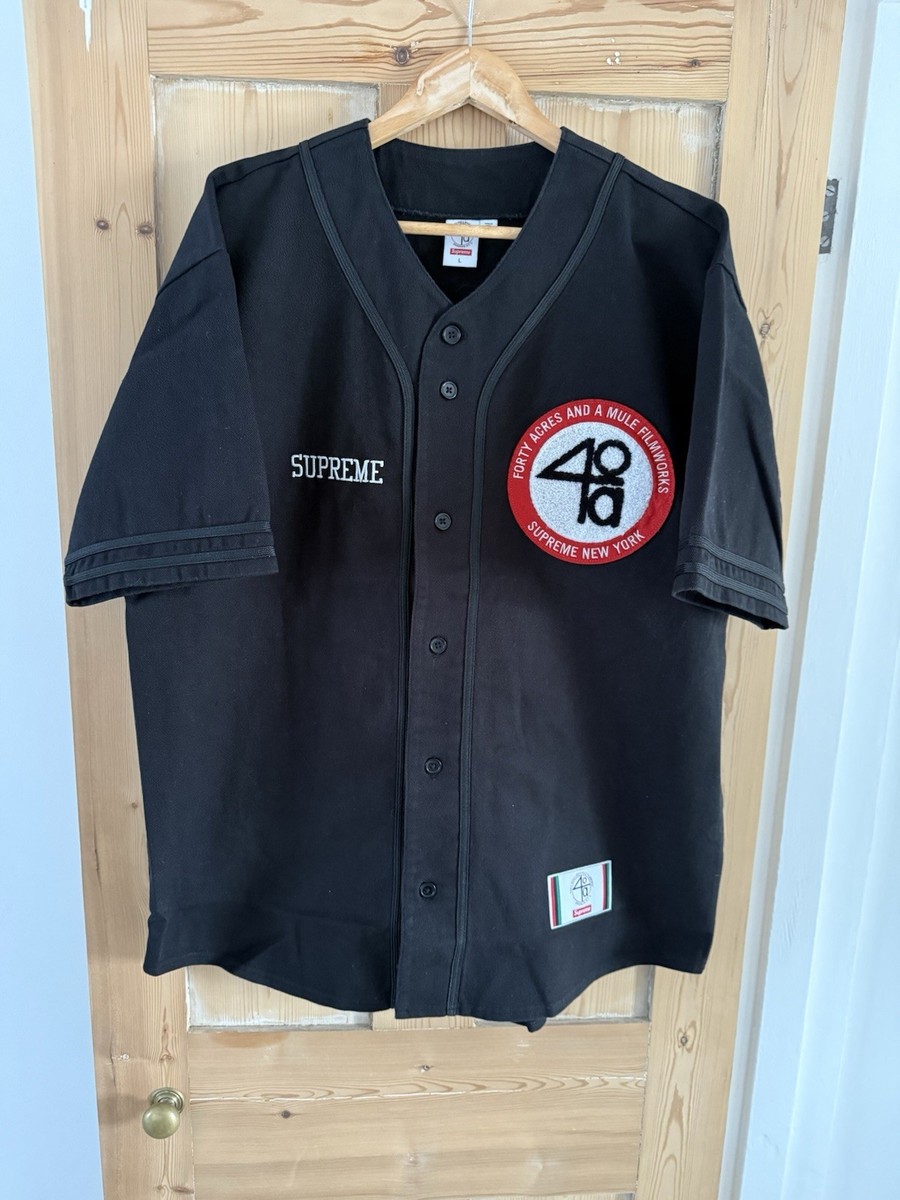 Supreme x 40 Acres Twill Baseball Jersey（Supreme 40 acres