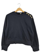 H&M DIVIDED Felpa Donna Tuta da ginnastica Taglia IT 38 nero stile casual