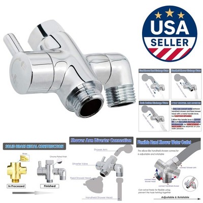 Adjustable Handheld Shower Diverter - Solid Brass Valve for Modern Bathrooms