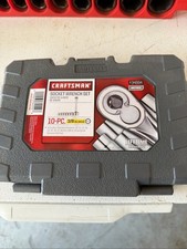 Craftsman 10 Pc Socket Wrench Set Metric 34554 38 Drive 6 Pt With Case Craftsman 10 Pc Socket Wrench Set Metric 34554 38 Drive 6 Pt With Case