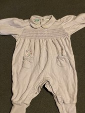 Vintage Mc Baby Light Purple Romper 3-6 Months 100 Cotton Embroidered One-Piece