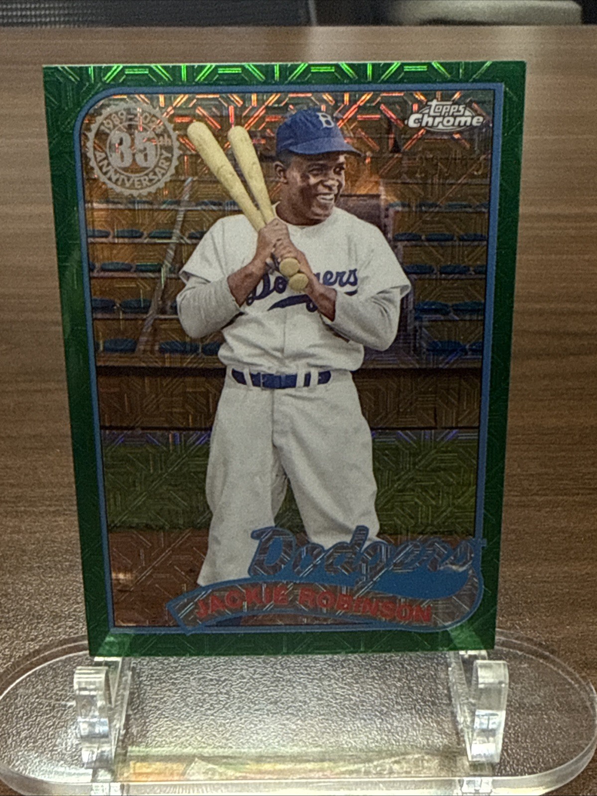 2024 Topps Chrome Series 2 Silver Pack Mojo Green Jackie Robinson 2T89C-67 /99