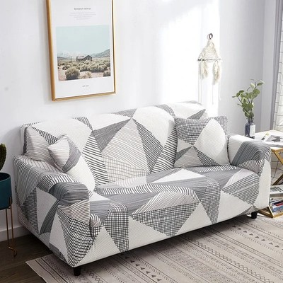 Blumen Druck Sofa Bezug Elastisch Anti-Schmutz Garngefärbt