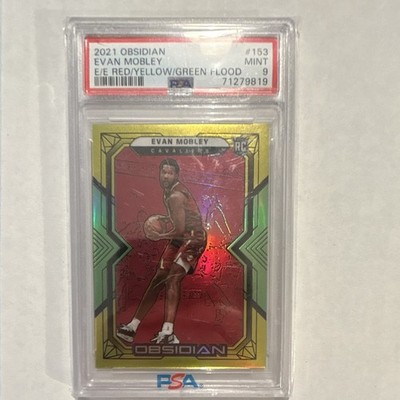 Panini 2021-22 Obsidian Evan Mobley RC #153 Electric Etch Flood /99 PSA 9