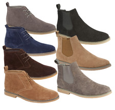 Chelsea desert ankle boot men's lace up slip on comfort fashionable casual