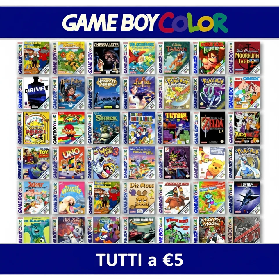 Nintendo Game Boy Color GBC Gioco A Scelta Tutti €5 Solo Cartuccia Pacman Disney