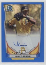 2014 Bowman Chrome Prospect Blue Refractor /150 Willy Garcia #BCAP-WG Auto 0cx3