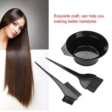 3pcs Hair Coloring Brush and Bowl Set Professional Hair Salon Dyeing Perming