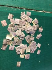 483 - GB Victoria 1d lilac used postage stamps for research JOB LOT , mixed c