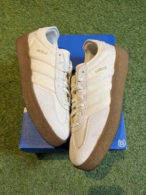 Size 10 Preowned Adidas Gazelle Crepe CLOT By Edison Chen Crew White JR5410