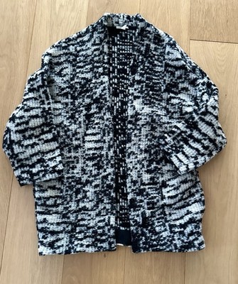 ESPRIT Cardigan Damen Jacke Gr. DE 38 wollweiß-schwarz Casual-Look