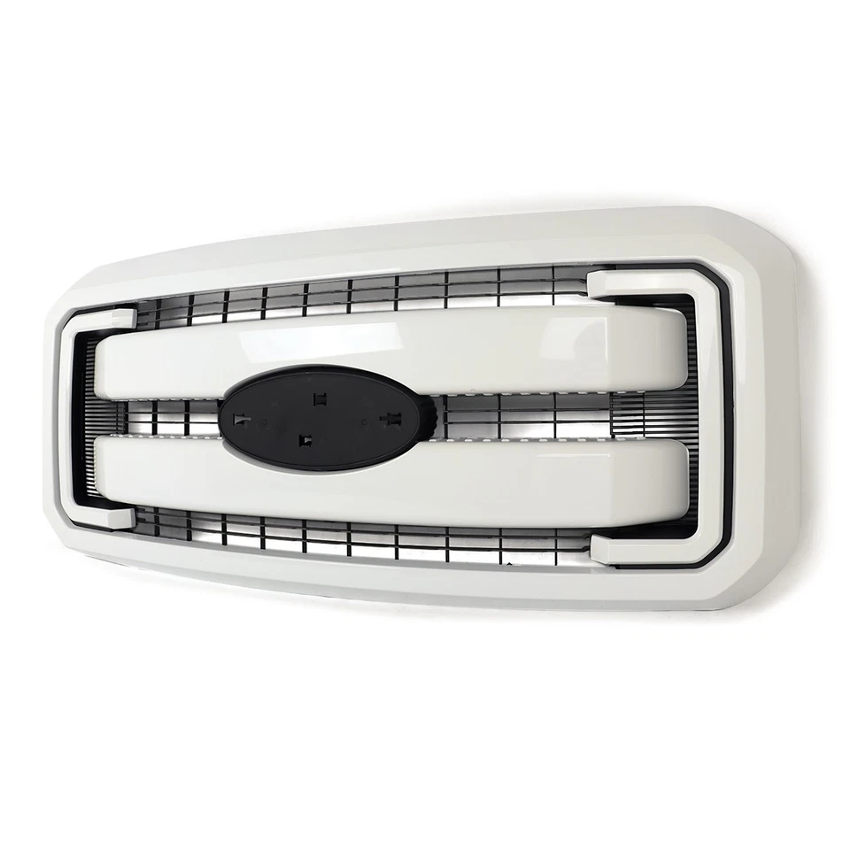 White Platinum Front Bumper Grille For 2011-16 Ford F-250 F-350 F-450 Super Duty - Image 2 of 4