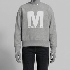 MM6 Maison Margiela Unisex Kids Gray Logo Crewneck Long Sleeve Sweater Size 8