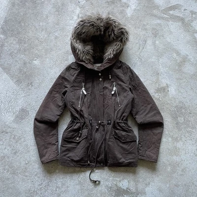 Y2K Mega Rare! 90s 2000s Faux Fur Japan Style Bomber Jacke Premium Gr. XS #2 - Bild 1 von 4