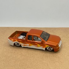 Hot Wheels Nissan Titan Orange Flames Pickup Truck Diecast 1:64 Scale #X