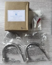 Pottery Barn Kids Classic Curtain Hold Backs Brushed Nickel Small Endcaps New