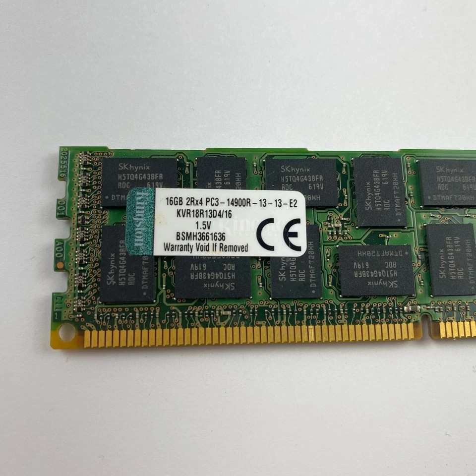 Kingston 16GB DDR3-1866 PC3-14900R ECC Registered RDIMM Server Memory 2Rx4 - Image 2 of 2