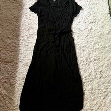 Little Black Dress Whimsical Minimalist Gothic Dark Academia Wrap Dress Womens M