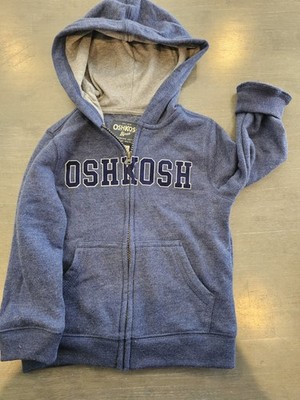 OshKosh B'gosh toddler boy's full-zip logo hoodie  Size 3T.  Two tone blue.