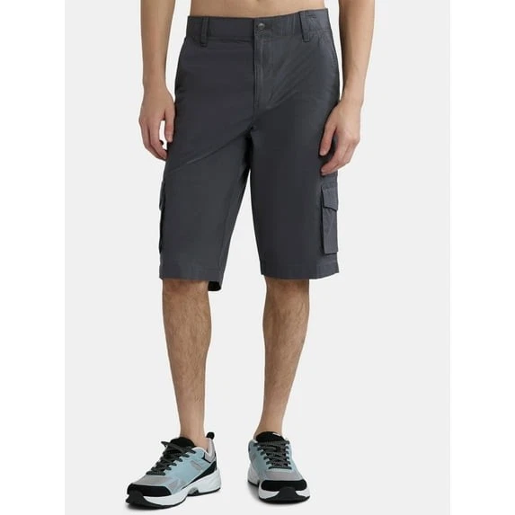 George Men's Messenger Cargo Shorts, 14" Inseam, Charcoal Sky Size 38