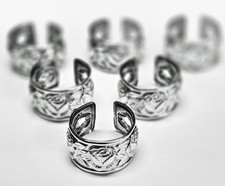 6er Satz ANTIKO Serviettenringe Silber 800 Hildesheimer Rose Silver Napkin Rings