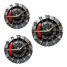 Orologio da parete con ingranaggi piatti 2D Orologio meccanico a tema per