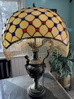 Tiffany Vintage Style Table Lamp Jewel Stained Glass