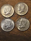 (4)  1964 Kennedy Half Dollars AU  (90% Silver)