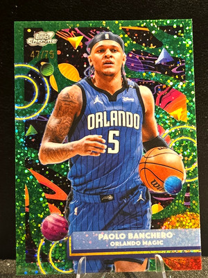 2025-26 Topps Cosmic Chrome Paolo Banchero Green Dust /75 Orlando Magic