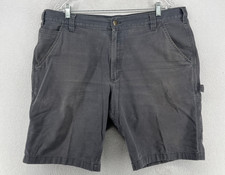 CARHARTT Shorts Mens 38 Rugged Flex Relaxed Rigby Canvas Work Canvas Gray