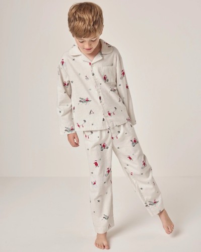 The Little White Company Boys Traditional Father Chrismas Pyjama 3-4 Years -BNWT - Picture 2 of 7