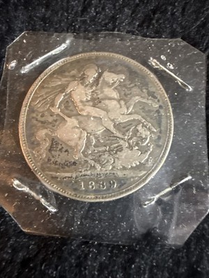 1889 United Kingdom Silver Crown Coin