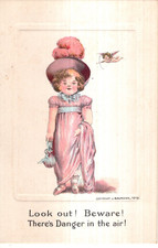 ANTIQUE VALENTINE Postcard      LOOK OUT!  BE...