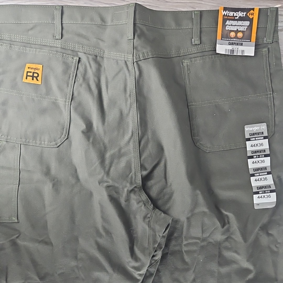 🔥Wrangler FR CAT 2 2113 Jeans 44x36 New With Tags Carpenter thumbnail 6