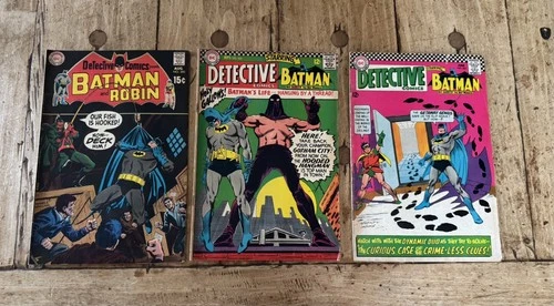 DC Batman and Robin Detective Comics #355, 390 & 364 Vintage 1960’s