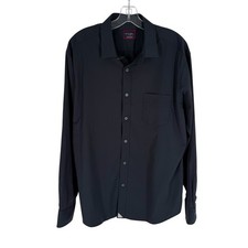 UNTUCKit Performance Gironde Shirt Mens Size XL Black Stretch Nylon Regular Fit