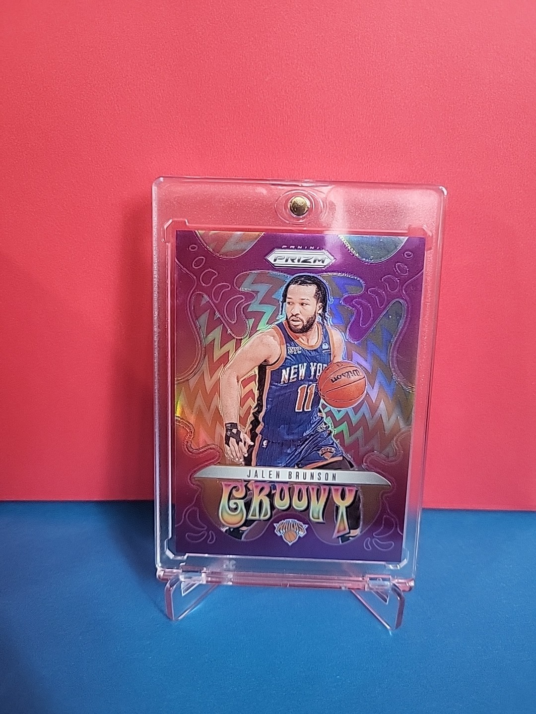 2024-25 Panini Prizm Jalen Brunson #25 Groovy SSP Case Hit