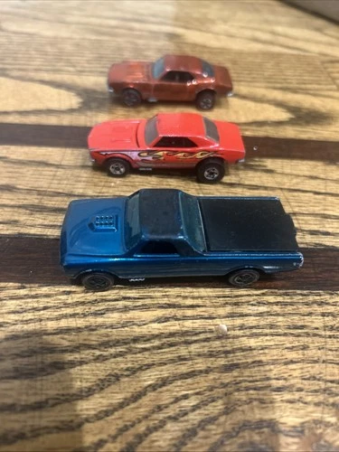Lot Of 3 Hot Wheels Redline CUSTOM FLEETSIDE Rare Aqua Blue Vintage Mattel 1967