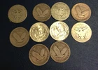Lot Of 10  Pre 1964 Silver Quarters