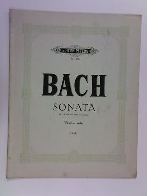 Violine BACH C-Dur Sonate, Peters 4309c