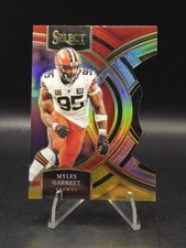 2023 Panini Select Myles Garrett Premier Level Red & Yellow Die-Cut #152 Browns
