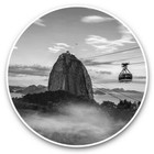 2 x Vinyl Stickers 20cm (bw) - Sugarloaf Mountain Rio Brazil  #38132