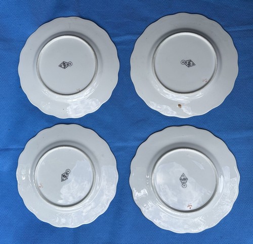 Antike 4 Royal Worcester Floral & Vergoldet 9" Teller Handbemalt - Bild 12 von 24