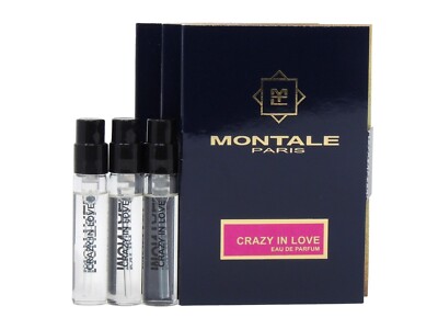 MONTALE PARIS CRAZY IN LOVE EDP 2.0ml .06oz x 3 COLOGNE PERFUME SPRAY SAMPLES