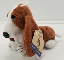 AG Applause Hush Puppies Bean Bag Stuffed Plush Brown Basset Hound Dog 7"