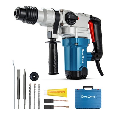 DongCheng 1-1/8 Inch SDS-Plus Rotary Hammer Drill with Safety Clutch, 9.2 Amp...