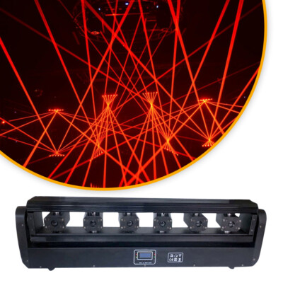 6 Eyes Red Moving Head Laser Light Bar with DMX Control for DJ Events