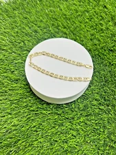 Unique 10K Mariner Anchor  Link Chain Bracelet Real 10K Yellow Gold