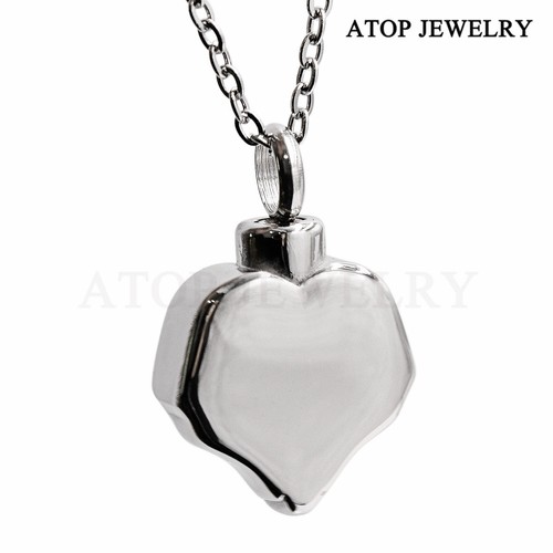 NEW Crystal Heart Urn Necklace For Ashes Cremation Pendant Keepsake Memorial - Picture 15 of 20
